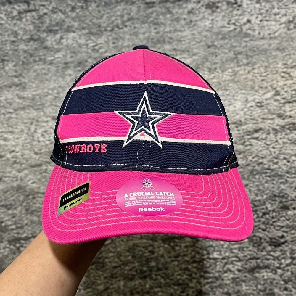 NWT Dallas Cowboys NFL Reebok‎ Breast Cancer Awareness Trucker Hat Snap Back